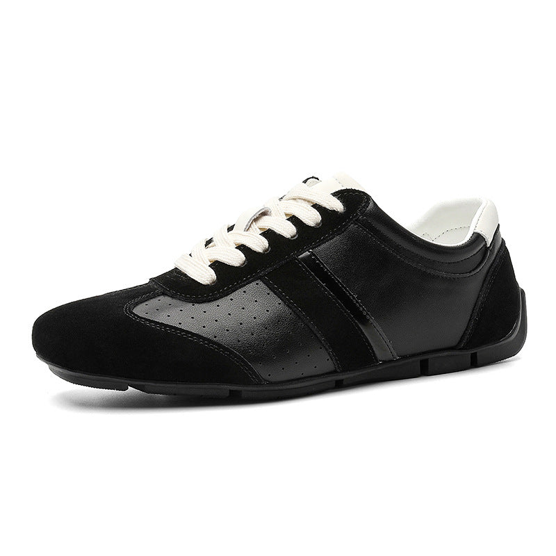 Men's Retro Flat Bottom Brown Sports German Men's Board Shoes