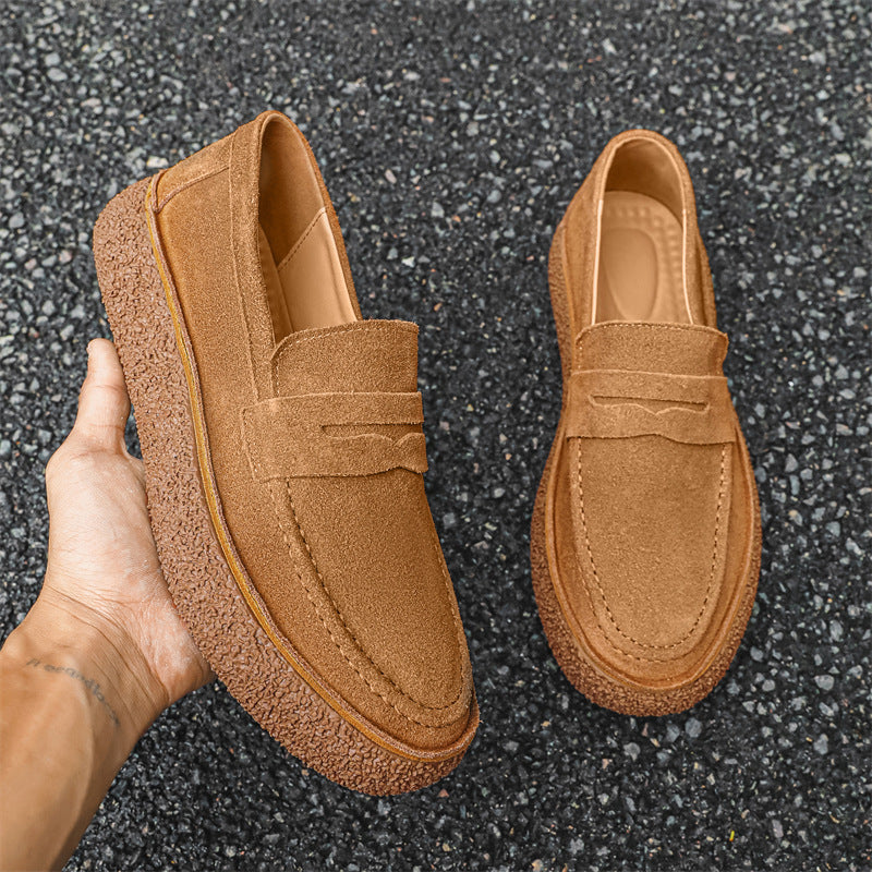 Retro Suede Spring Fashionable Green Comfortable Casual Shoes