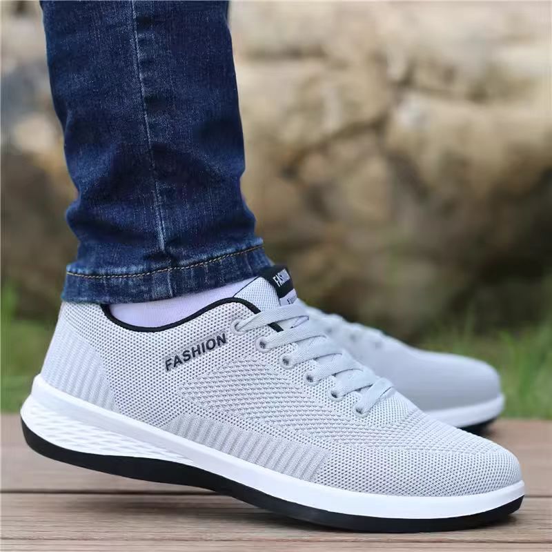 Men's Summer Breathable Fly Woven Mesh Green Sneakers