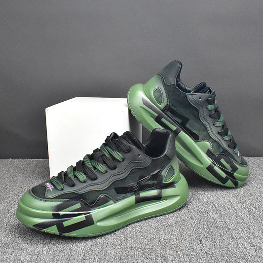 Men's Trendy Platform Height Increasing Insole Breathable Casual Shoes