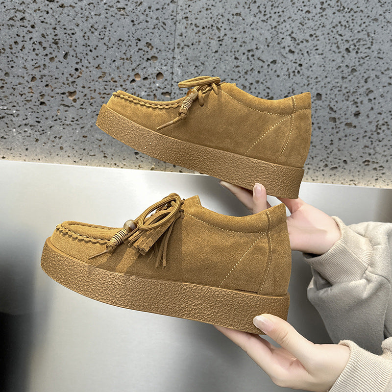 Thick Bottom Kangaroo Autumn Retro Fashion Female Sneakers