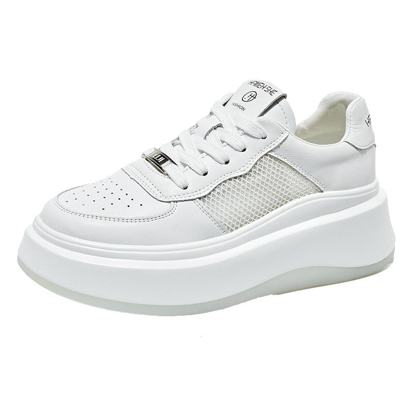 Women's Autumn Platform Sports Versatile White Casual Shoes