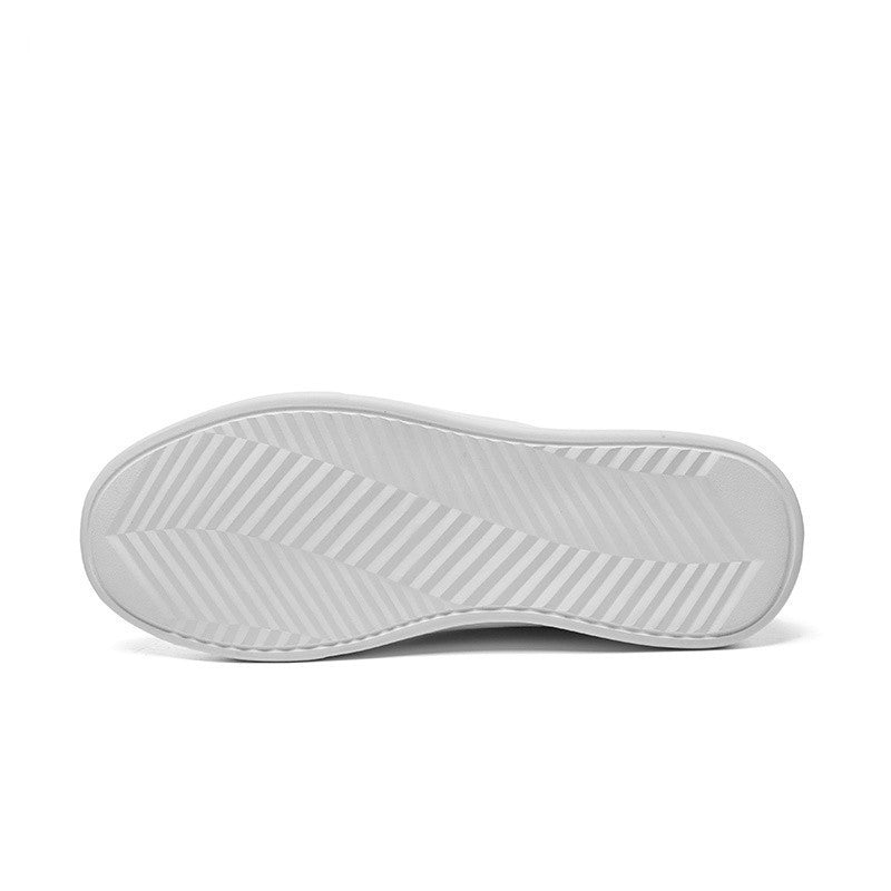 Men's Slip-on First Layer Cowhide Elastic Band Men's Board Shoes