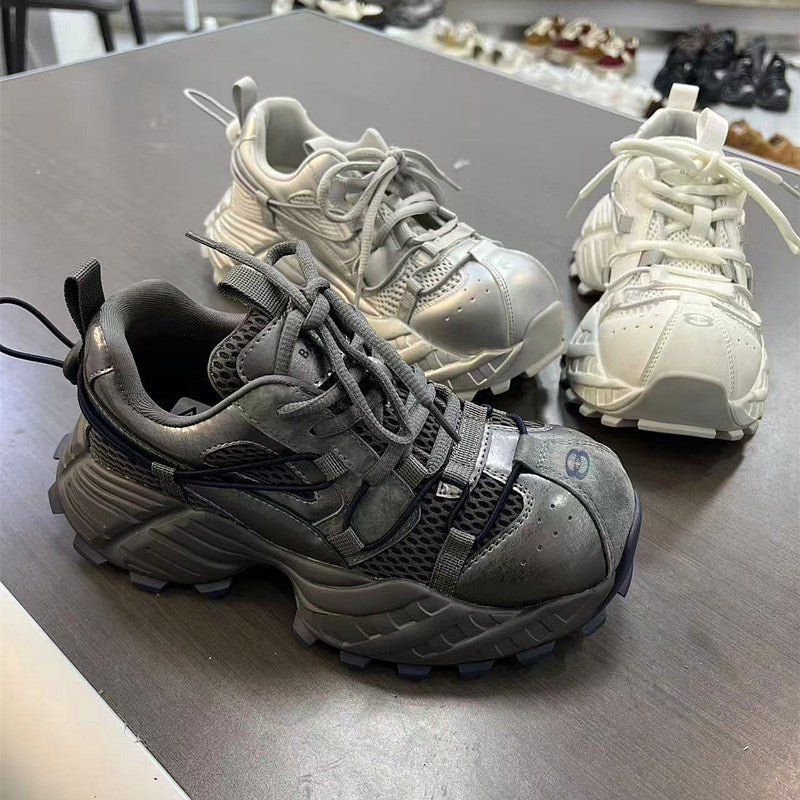 Women's Trendy Platform Dad Spring Stitching Running Sneakers