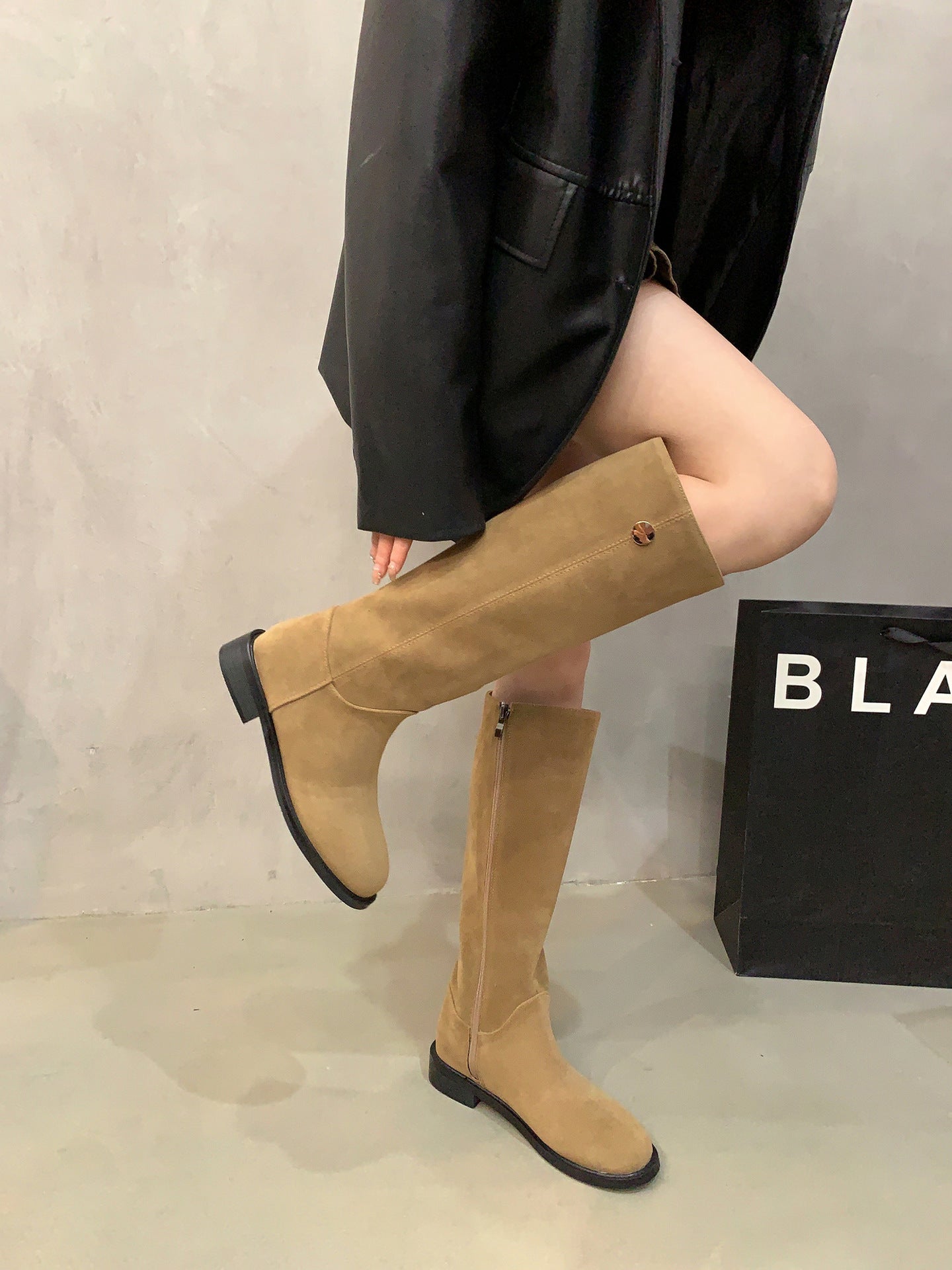 Women's Cowboy Martin Fashion Skinny Autumn Vintage Women's Leather Boots