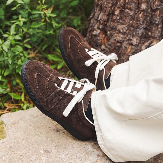 Women's & Men's Training Retro Board German Men's Casual Leather Shoes