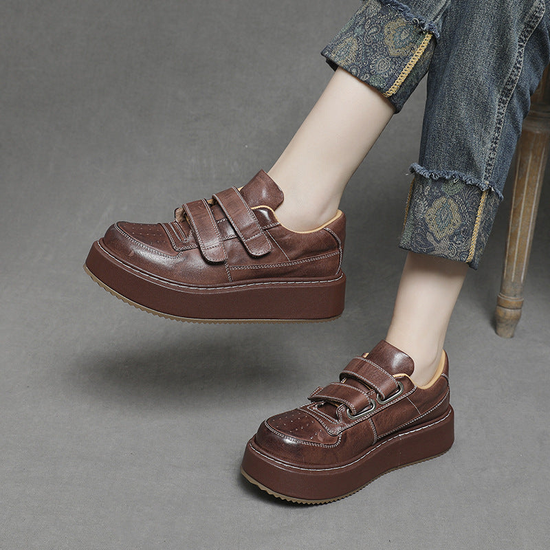 Horse Full Autumn Board Thick Bottom Elevator Wild Women's Casual Shoes