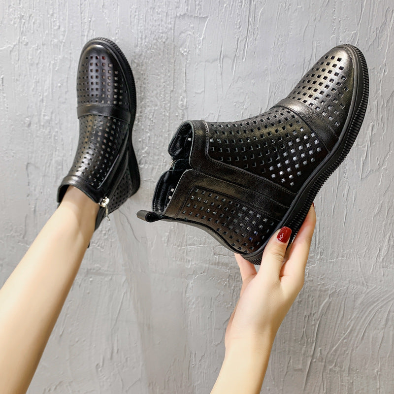 Women's Korean Style Flat Genuine Roman Platform Sandals