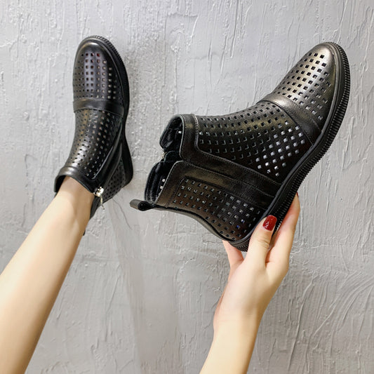 Women's Korean Style Flat Genuine Roman Platform Sandals