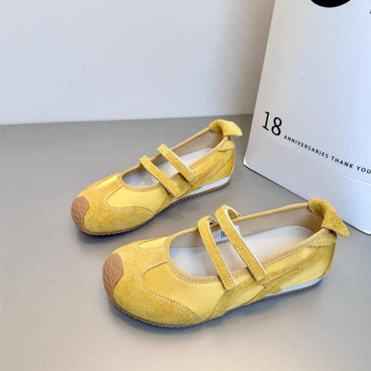 Women's Velcro Low-cut Mary Jane Ballet Style German Sneakers
