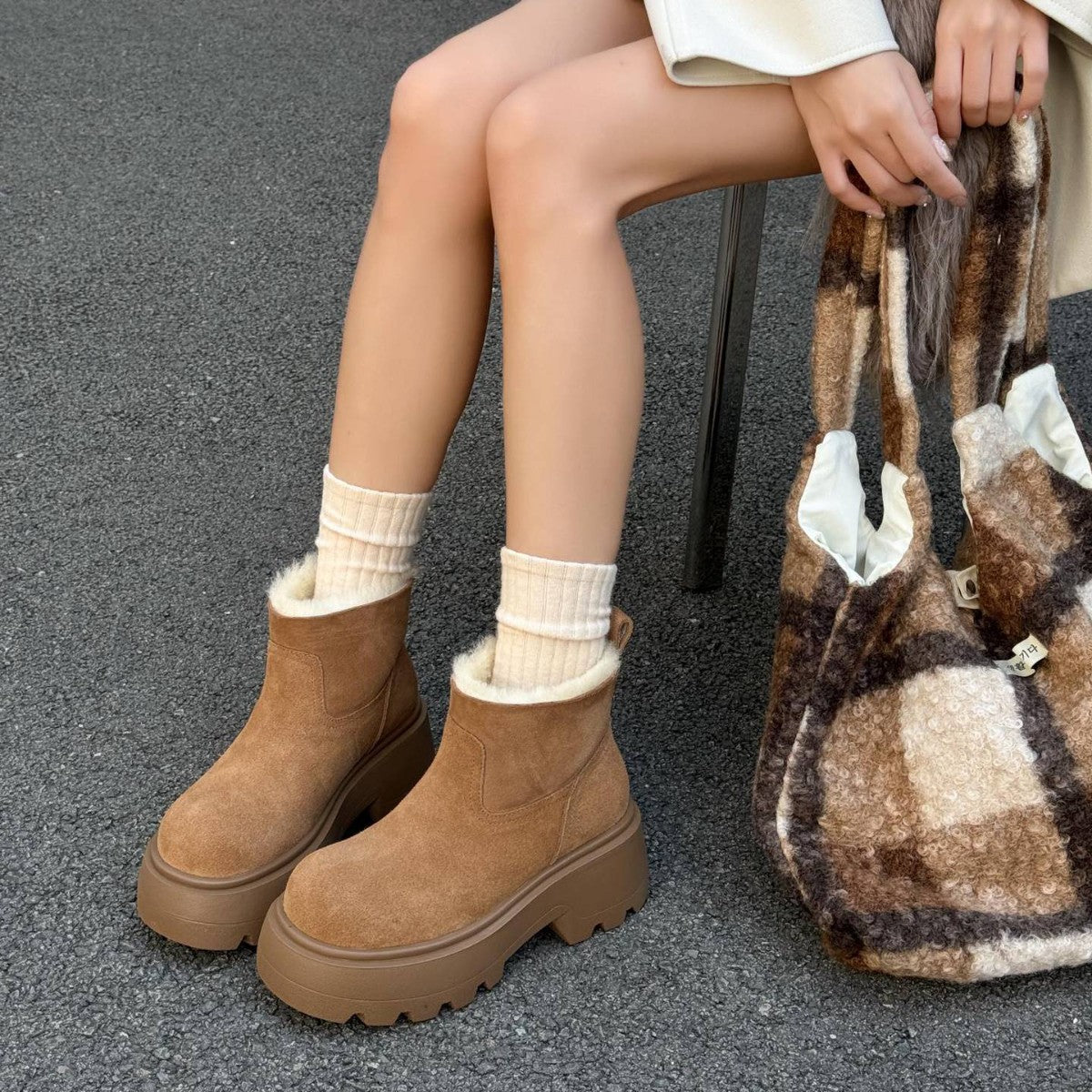 Women's Martin Winter Fleece-lined Thickening Thermal Cotton Snow Boots