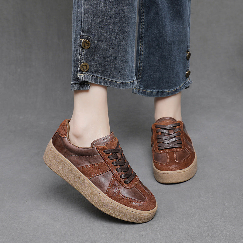German Training Spring Genuine Elevator Thick Bottom Board Sneakers