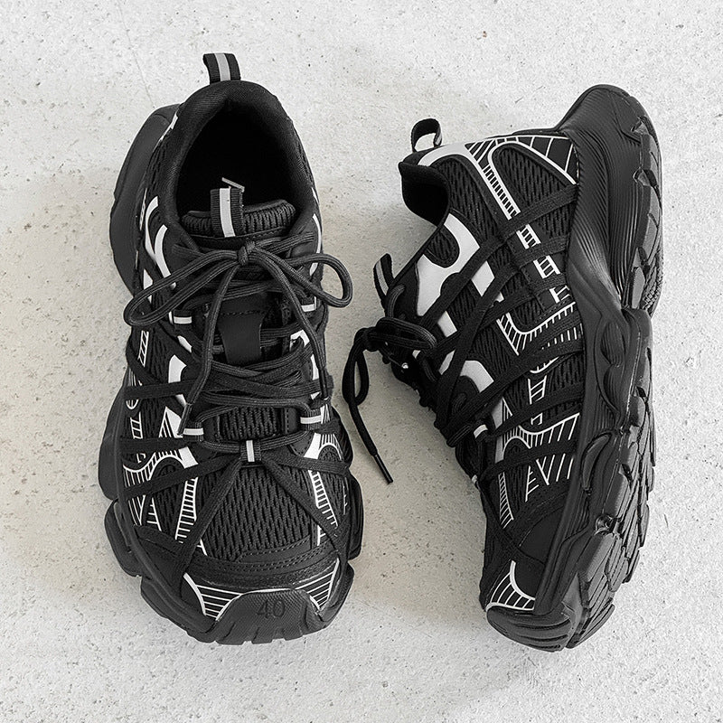 Men's Invisible Height Increasing Daddy Platform High Sneakers