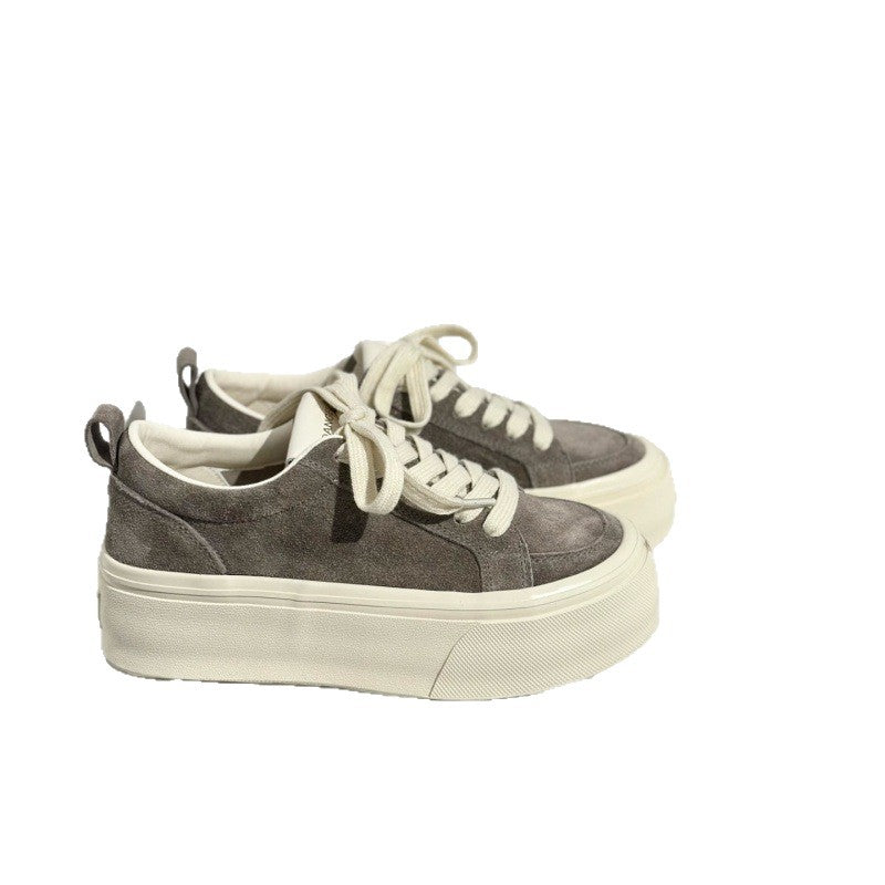 Women's Ni Thick Bottom White Spring Versatile Women's Casual Shoes