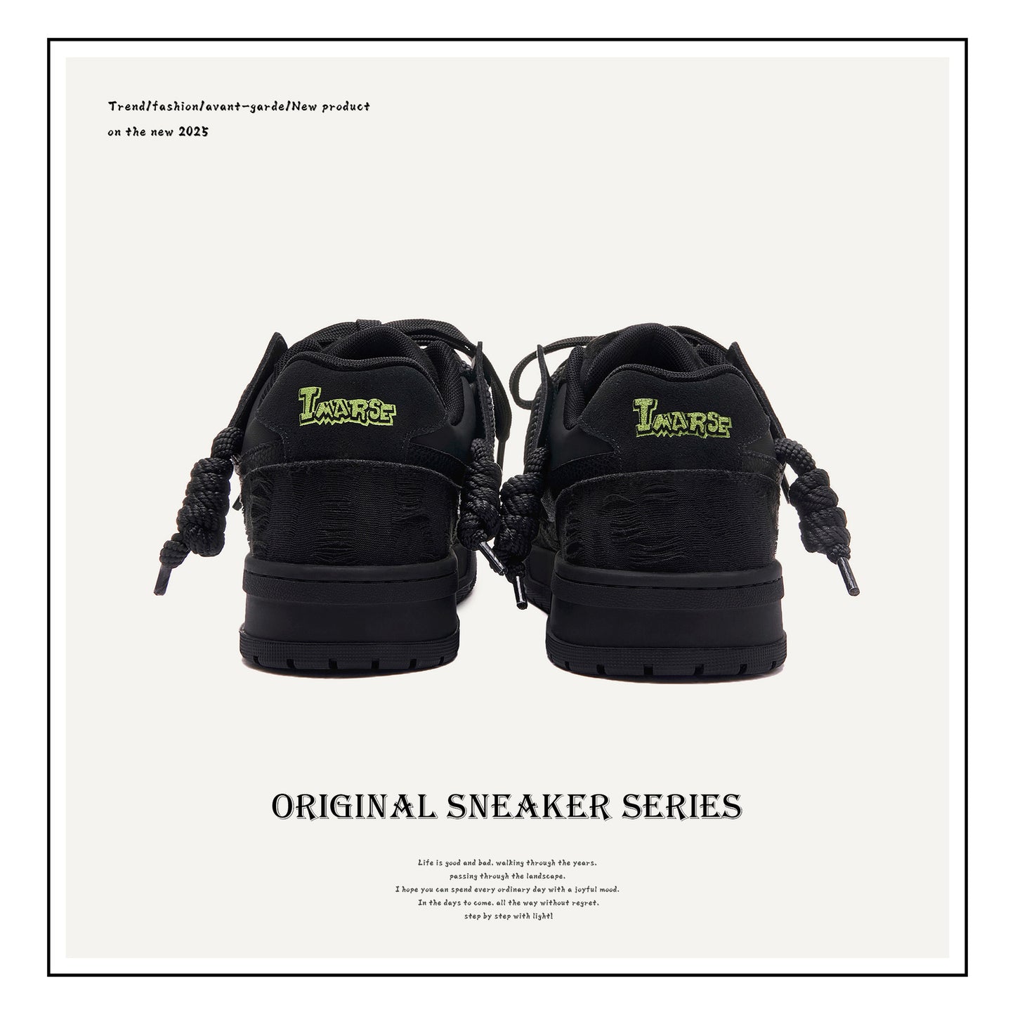 Women's & Men's Of Shoelaces Black Bread Street Trend Men's Board Shoes