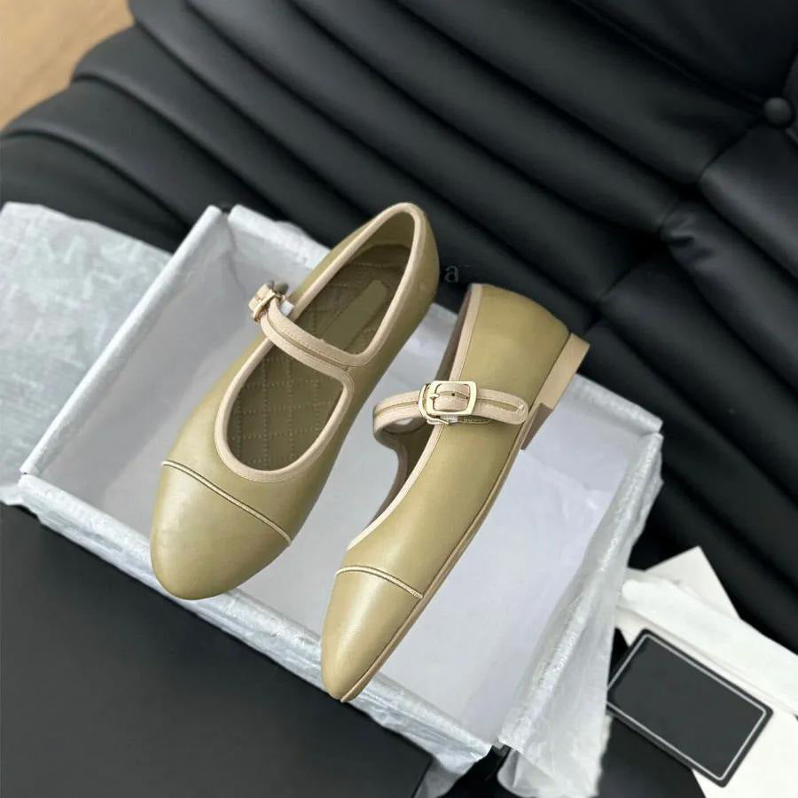 Style Genuine Strap Ballet Female Vintage Low-cut Mary Women's Casual Shoes