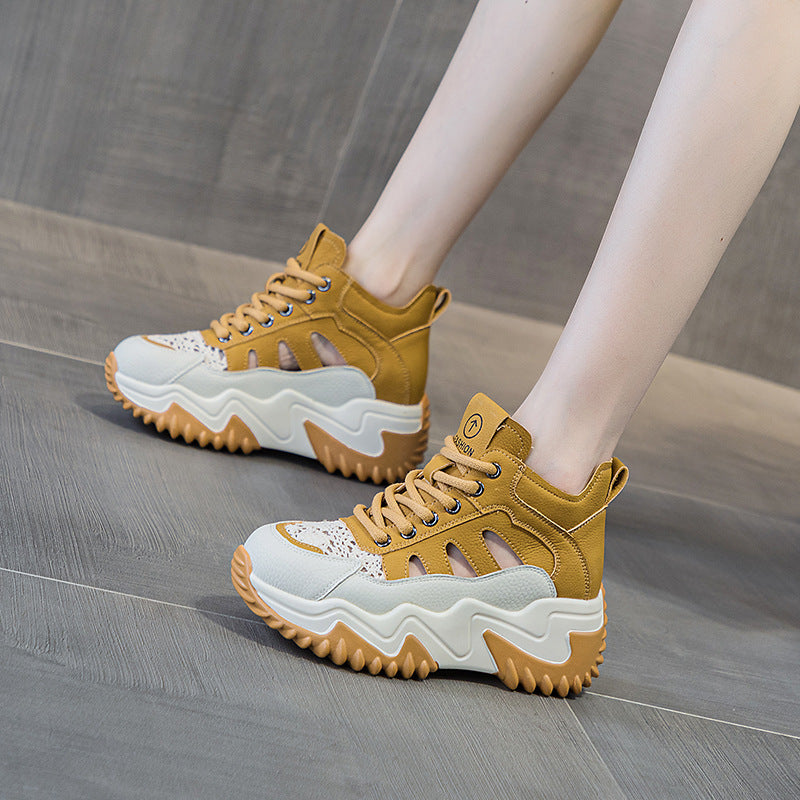 Women's Dad Summer Retro Lightweight Height Increasing Casual Shoes