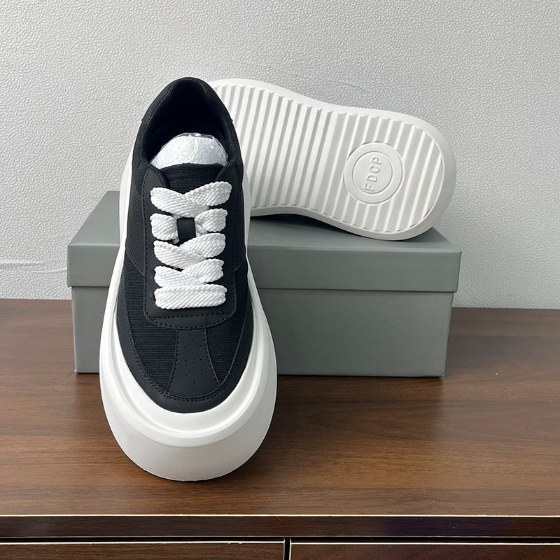 Men's Beautiful Platform Sports Bread White Sneakers