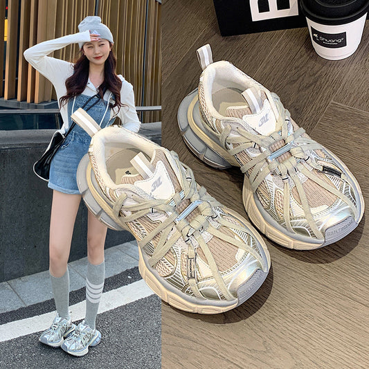 Women's Paris Spider Strap Dad Summer Versatile Mesh Sneakers