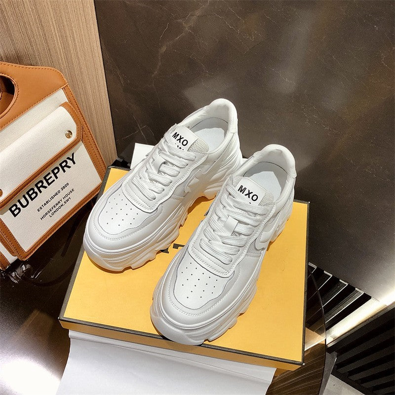Women's Dad Breathable Mesh Stitching Platform Height Increasing Casual Shoes