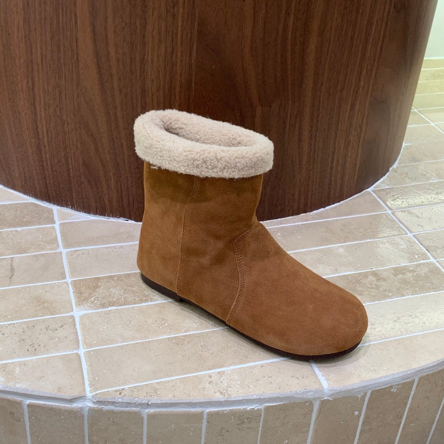 Women's Vintage Martin Korean Matte Big Toe Sleeve Women's Leather Boots
