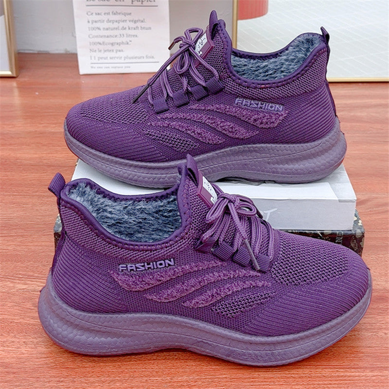 Women's Fleece Lined Padded Warm Keeping Sports Cotton Soft Bottom Women's Shoes