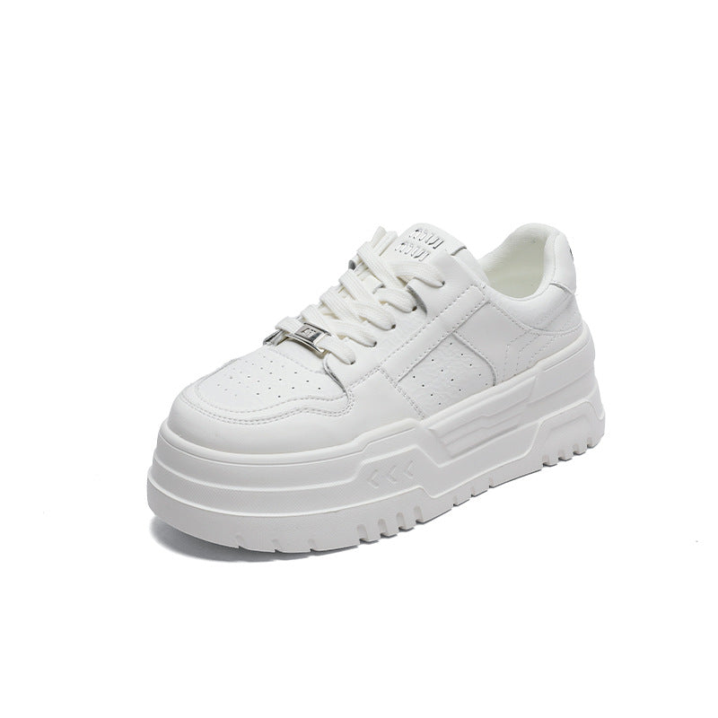 Women's Muffin Platform White Spring Authentic Comfortable Breathable Low-cut Lightweight Women's Casual Shoes