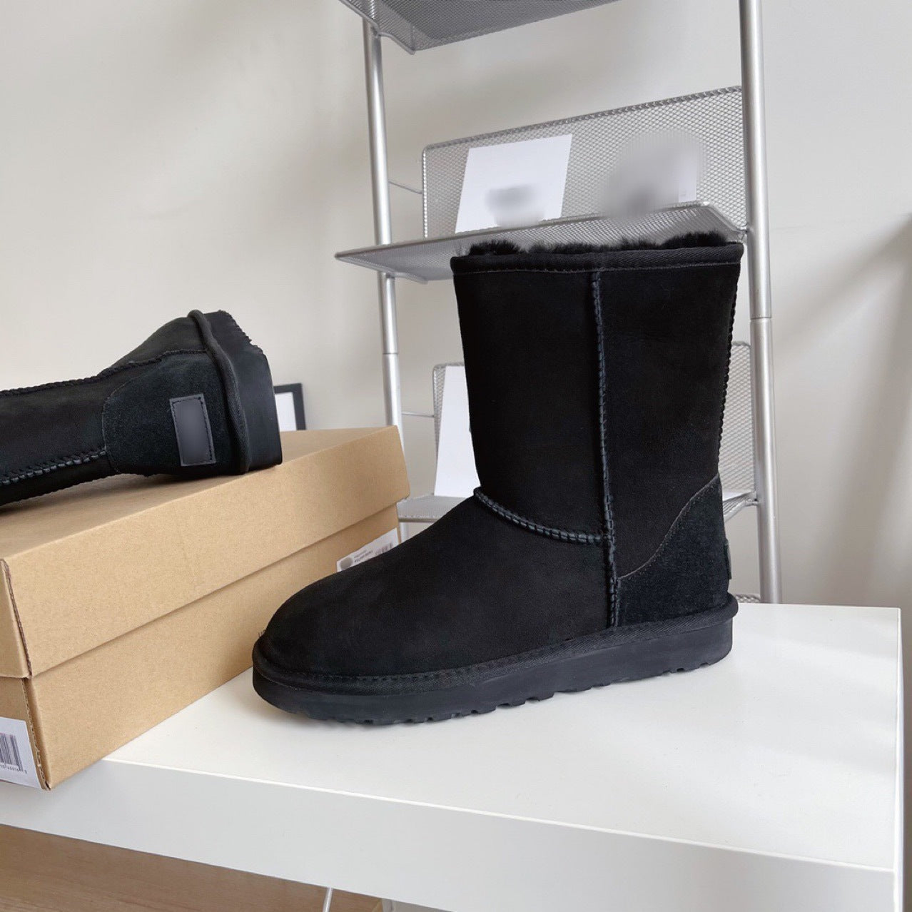 Women's Top Version Waterproof Mulberry Slope Sheepskin Snow Boots