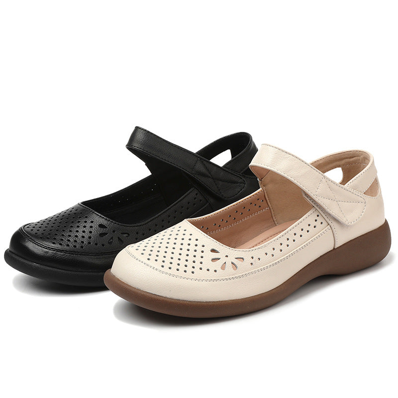 Women's Soft Bottom Comfortable Genuine Pumps Flat Women's Shoes