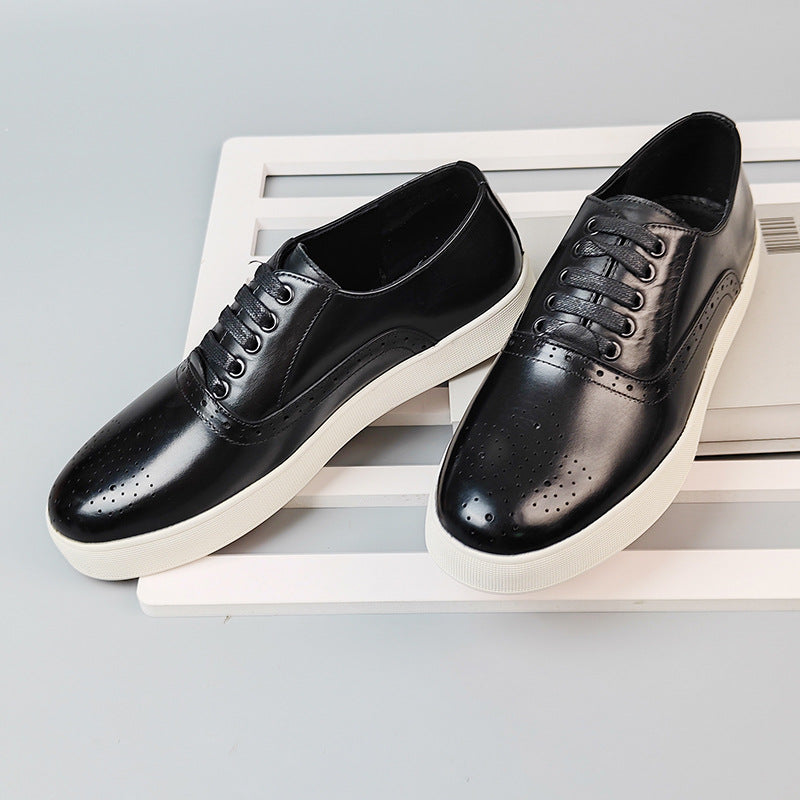Trendy Beautiful Men's Genuine Pure Cowhide Men's Casual Leather Shoes