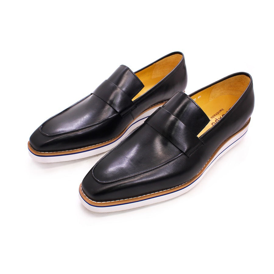 Men's Handmade Lightweight Comfortable Flat Slip-on Leather Shoes
