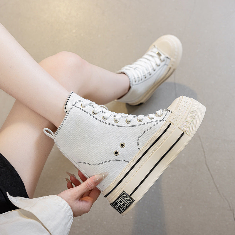 Women's Thick-soled Rubber Height Increasing Insole Heels