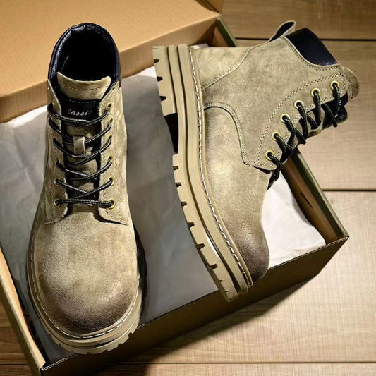 Men's American Retro Martin Fleece-lined Warm High Boots