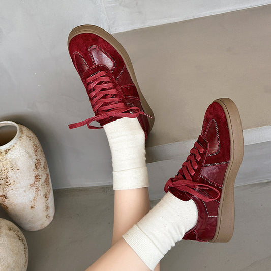 Women's Genuine German Training Height Increasing Lightweight Platform Retro Minority Women's Casual Shoes
