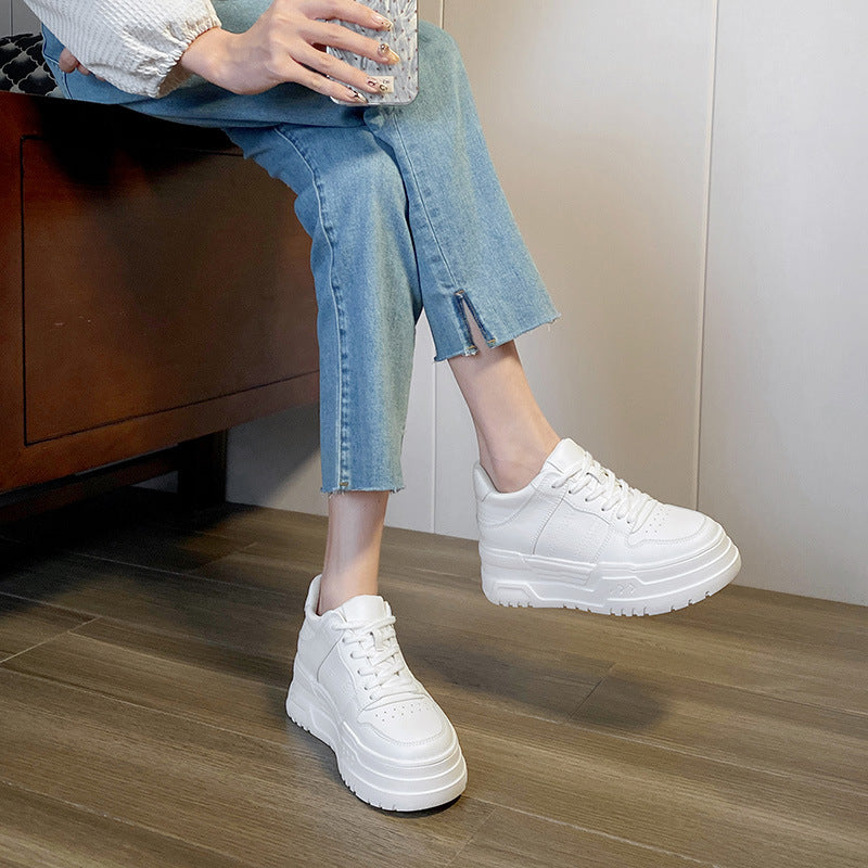 Women's Hidden White Small Elevator Wild Sports Women's Casual Shoes