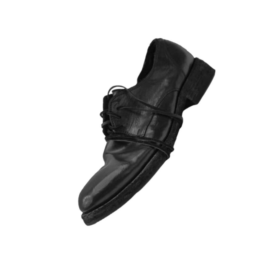 Men's Commuter Derby Washed Calf Old-fashioned For Men's Business Leather Shoes