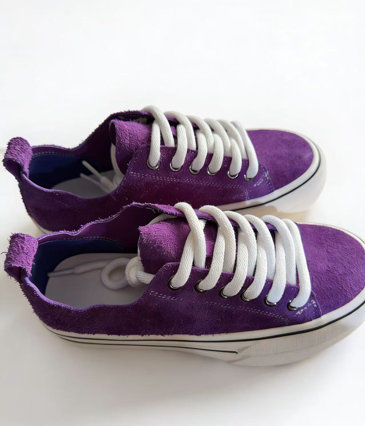 Women's Frosted Cowhide Board Summer Round Toe Retro Women's Casual Shoes