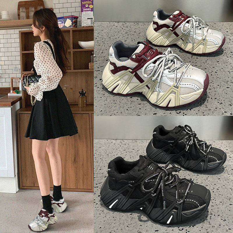 Women's Platform Dad Spring Korean Breathable Lightweight Sneakers