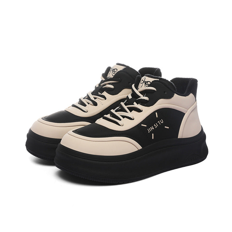 Feeling With Veet Thickened Female Winter Surface Sneakers