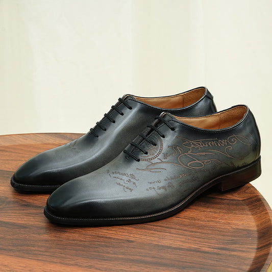 Men's Vintage Genuine Business Formal Wear Italian Leather Shoes