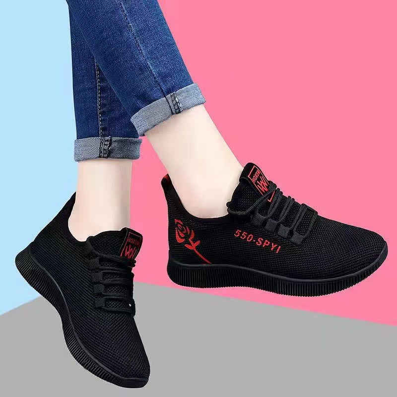 Women's Cloth Walking Soft Bottom Mom Sports Sneakers