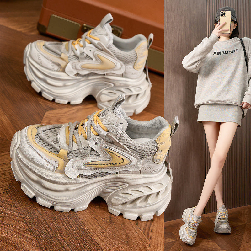 Women's Platform Dad Spring Height Increasing Insole Women's Sports Shoes