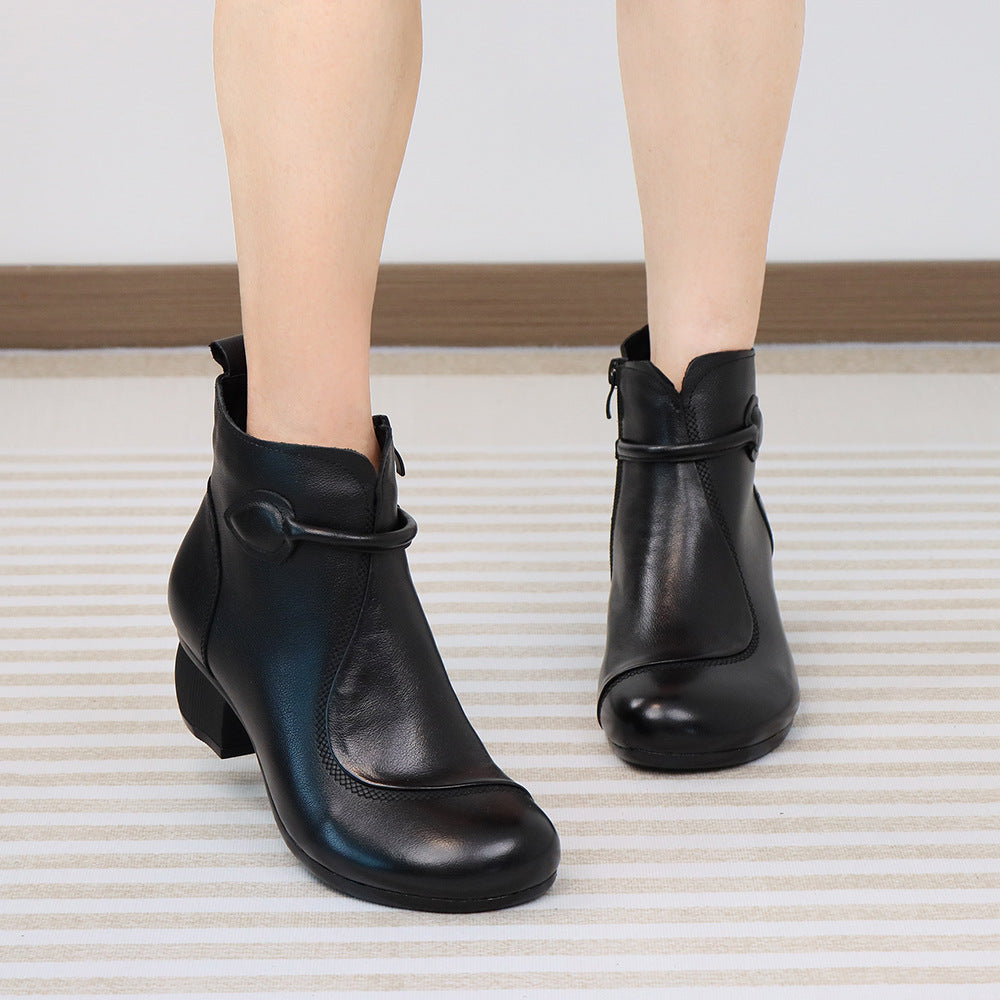 Women's Retro Handmade Comfortable Thick Soft Bottom Men's Shoes