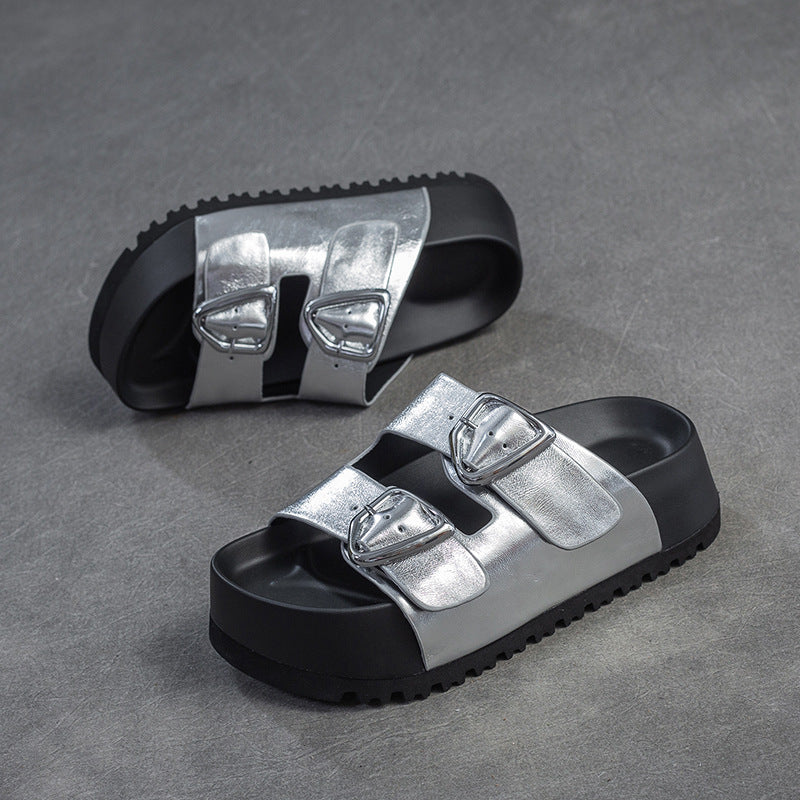 Women's Thick Bottom Korean Style Sier Outdoor Women's Shoes
