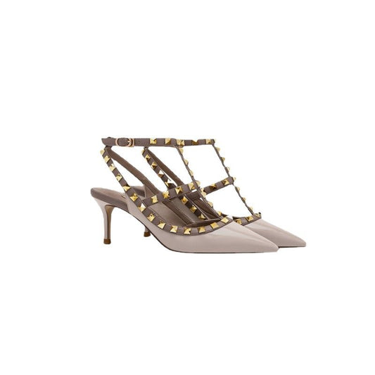 Women's Toe Stiletto Buckle Wedding Rivet High Women's Shoes