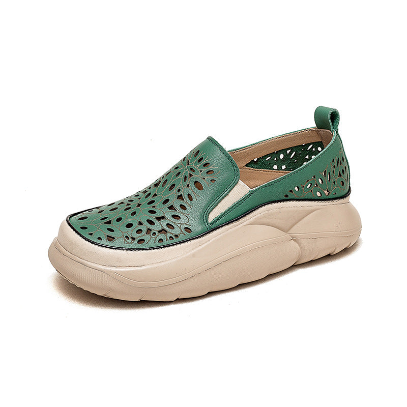 Women's & Men's Hole Bread Bottom Round Head Slip-on Men's Shoes