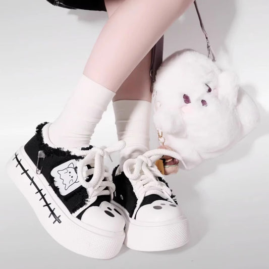 Ghost Flag Subculture Versatile Athletic Flange In Black Women's Casual Shoes