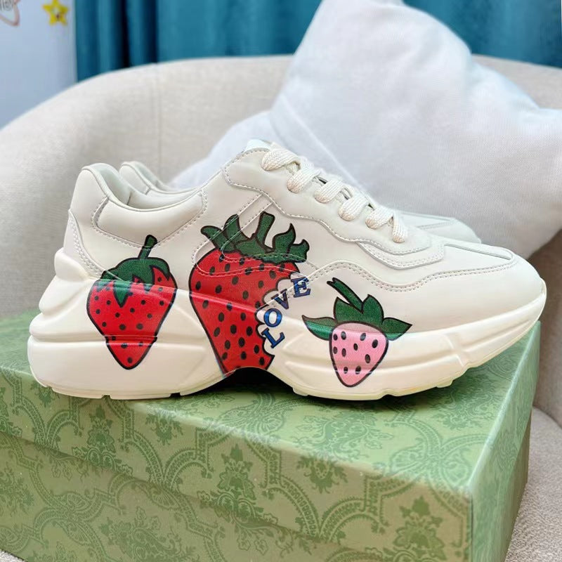 Women's & Men's Bottom Tide Genuine Style Female Height Sneakers