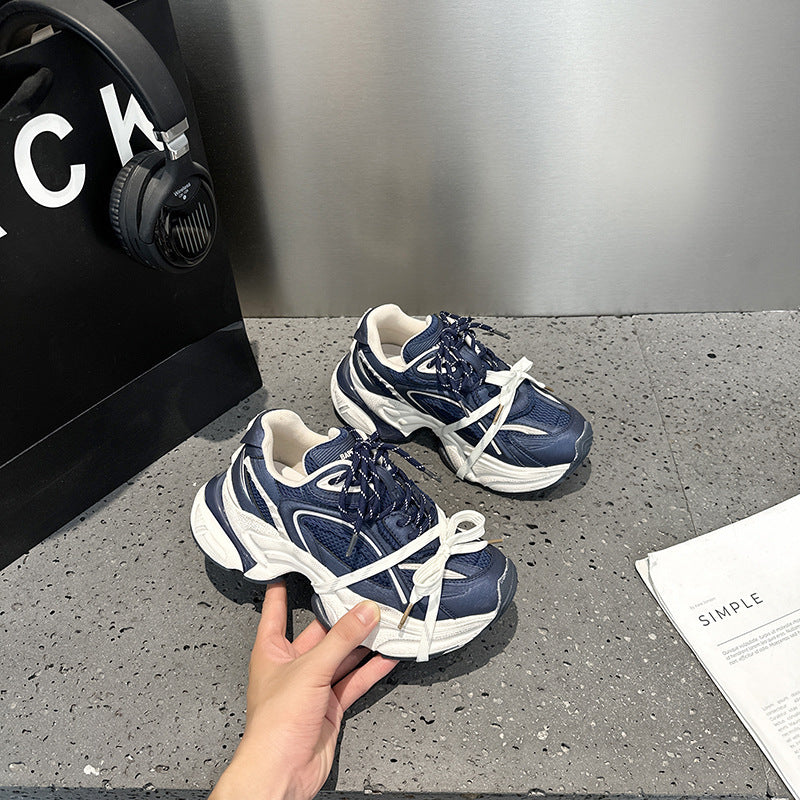 Women's Platform Dad Autumn Mesh Color Matching Women's Sports Shoes