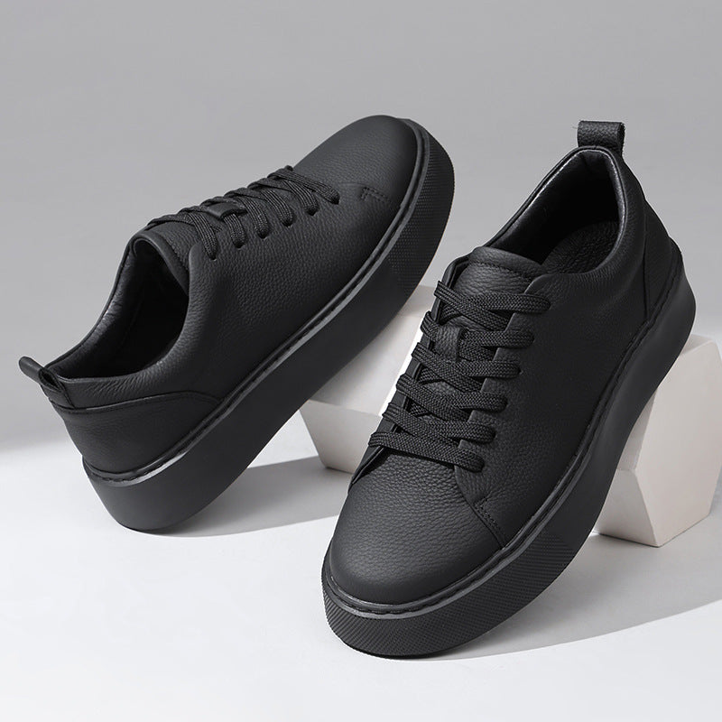 Men's Genuine Spring Cowhide Platform Sports Men's Shoes